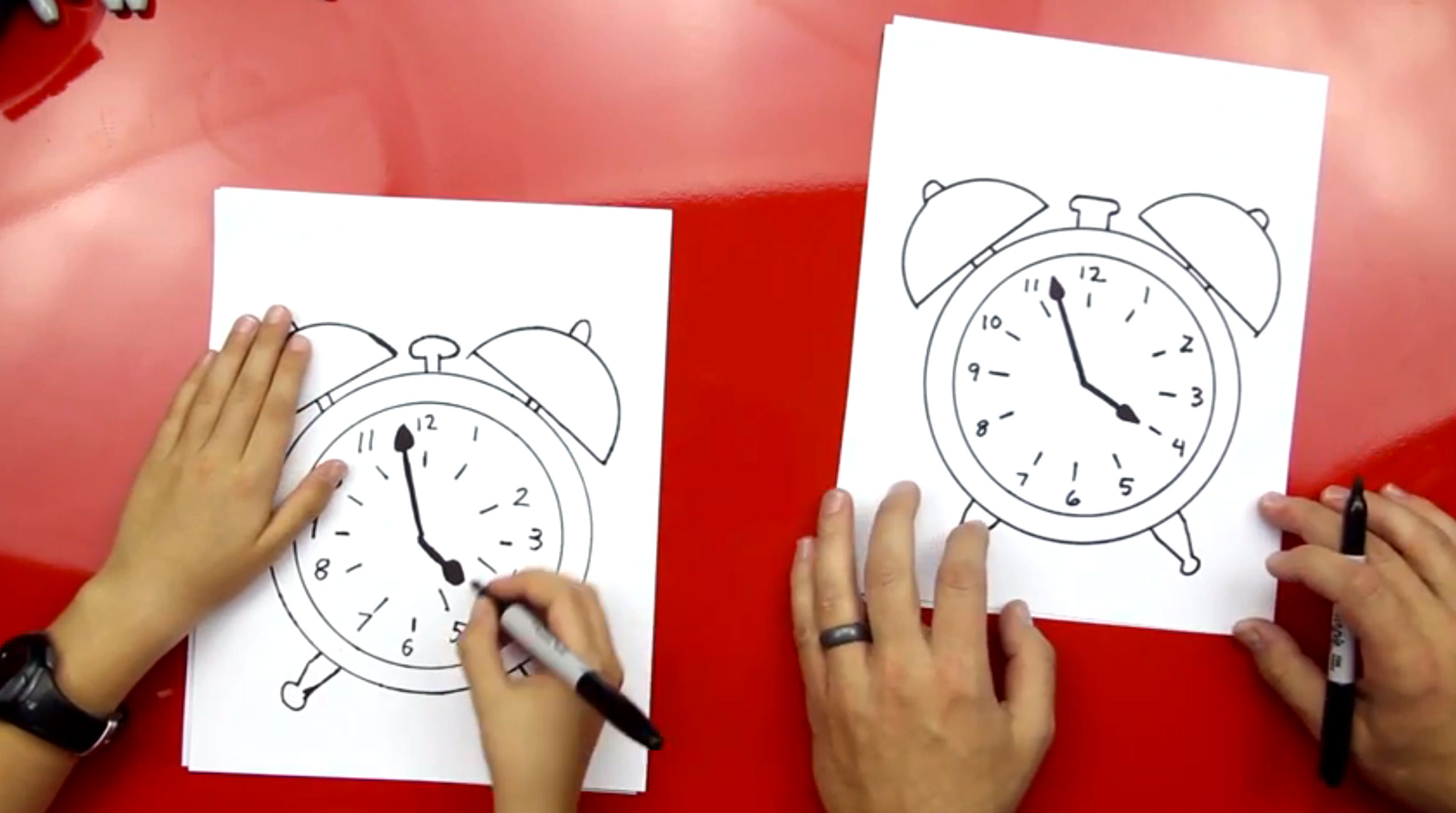 How To Draw An Alarm Clock Art for Kids Hub