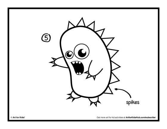 How To Draw A Monster! - Art for Kids!