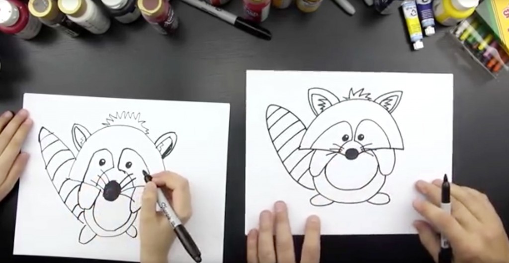 How To Draw A Raccoon (Cartoon)