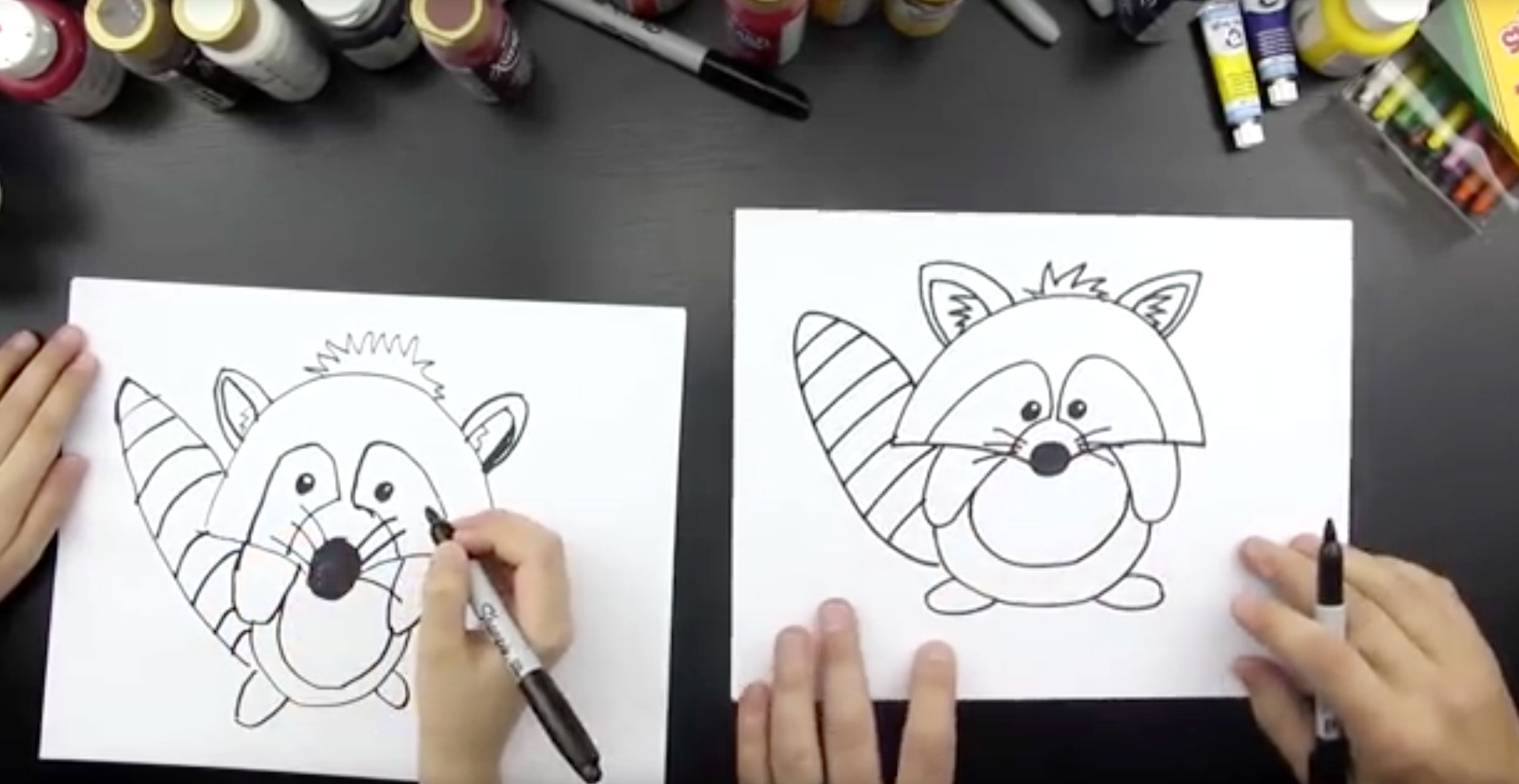 Featured image of post Cartoon Cute Raccoon Drawing Easy