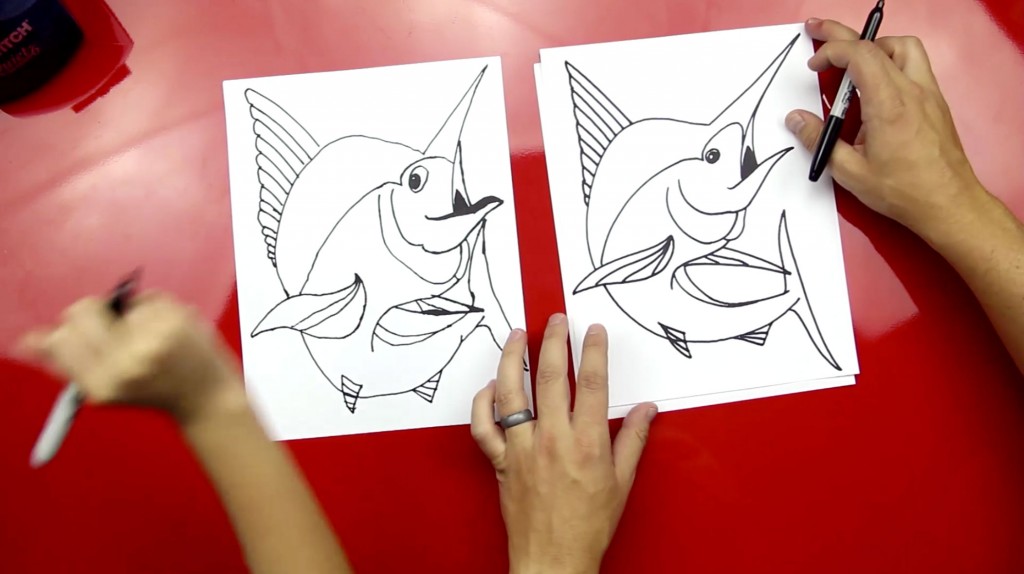 How To Draw A Marlin