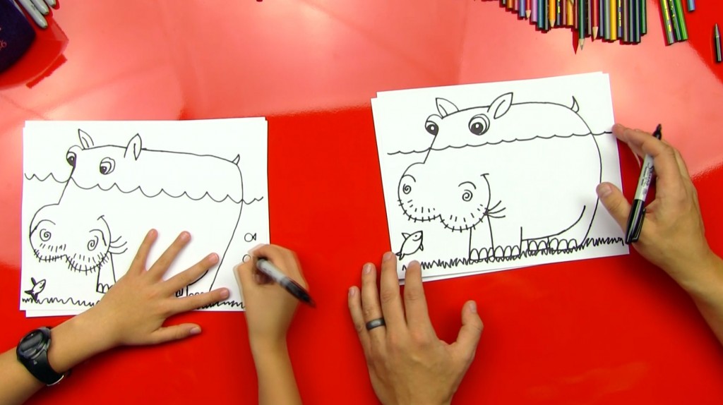 How To Draw A Hippo