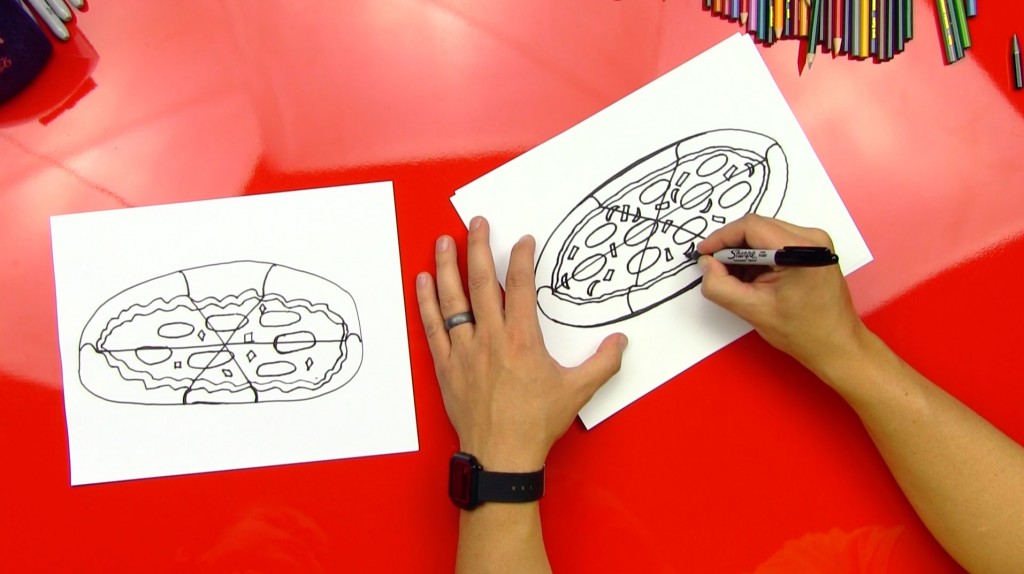 How To Draw A 3D Pizza
