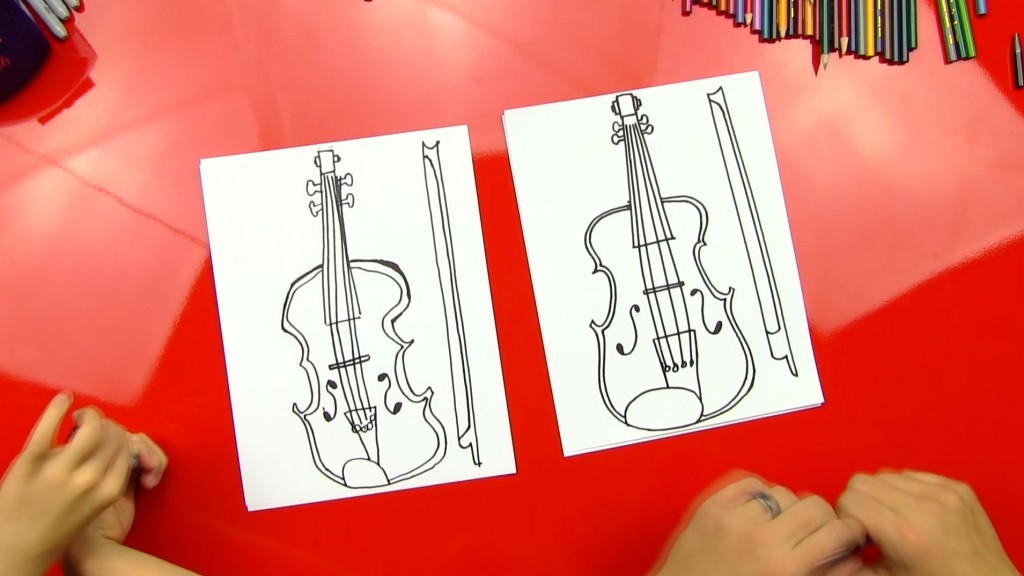 How To Draw A Violin