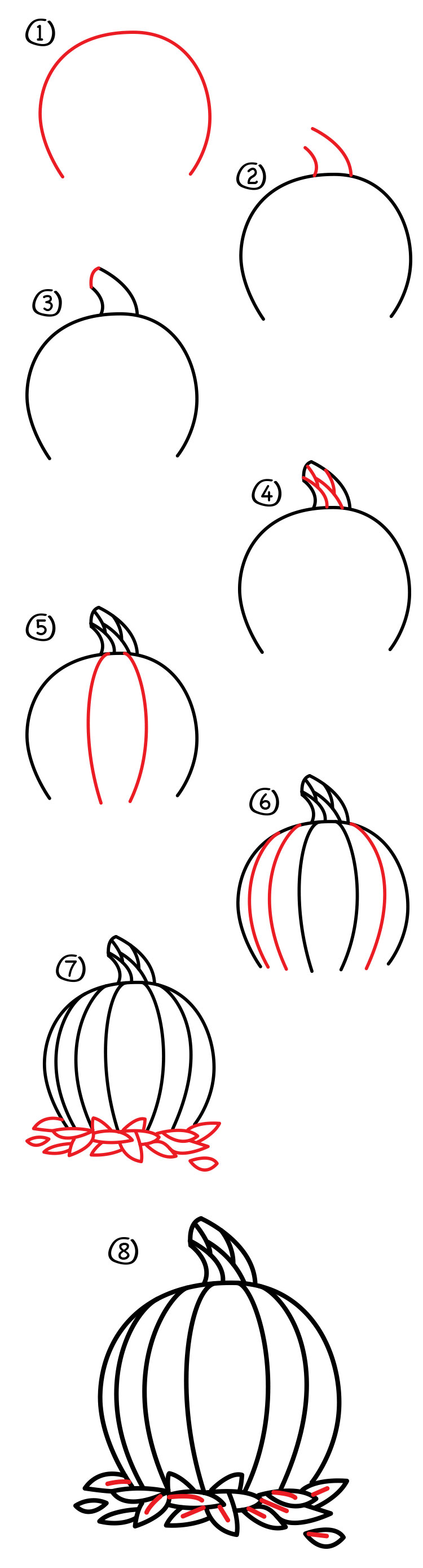 How To Draw A Pumpkin For Thanksgiving