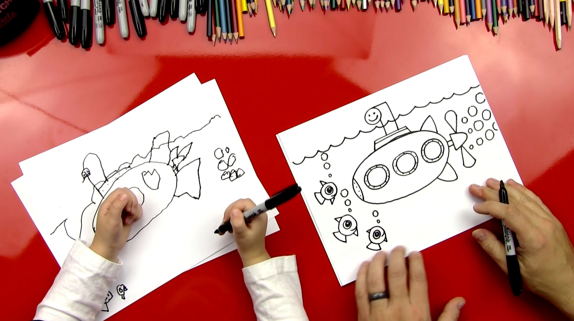 How To Draw A Submarine (for young artists)