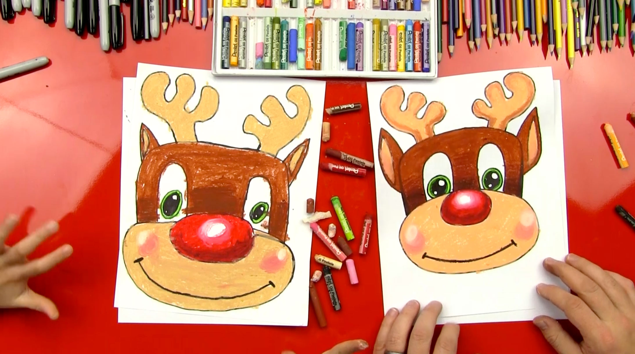 How To Draw Rudolph - Art For Kids Hub