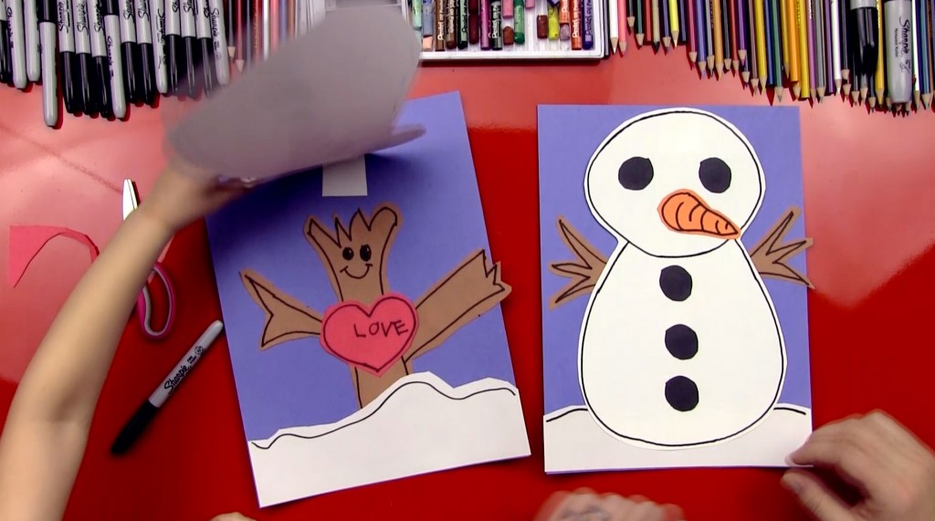 Snowman Art Project With Construction Paper