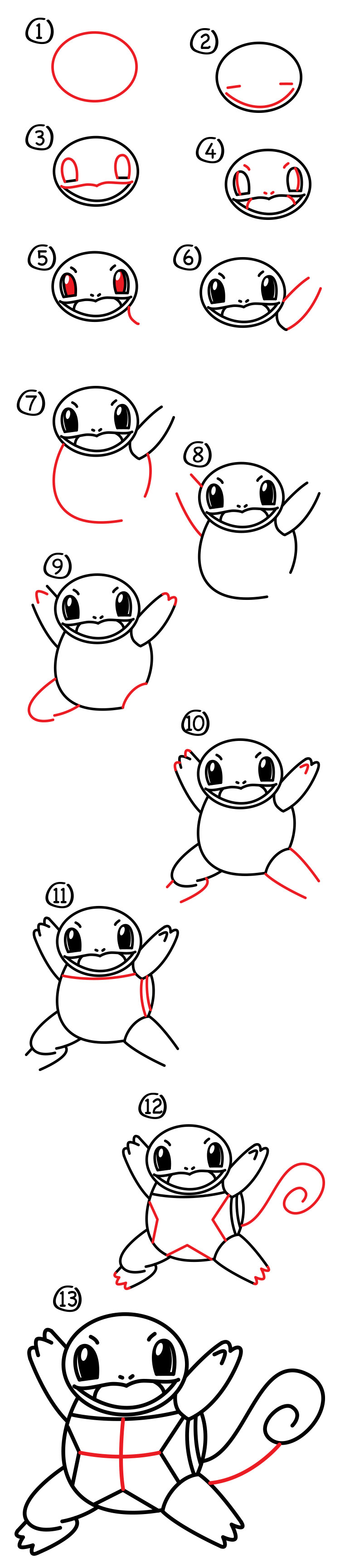 How To Draw Squirtle Pokemon - Art For Kids Hub
