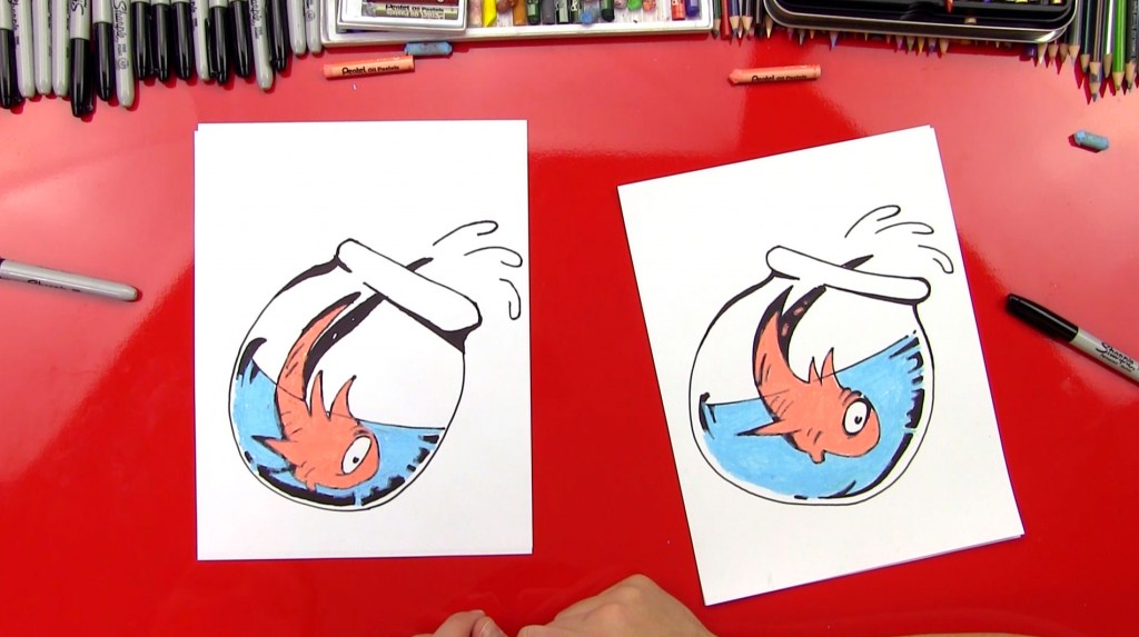 How To Draw Fish From The Cat In The Hat