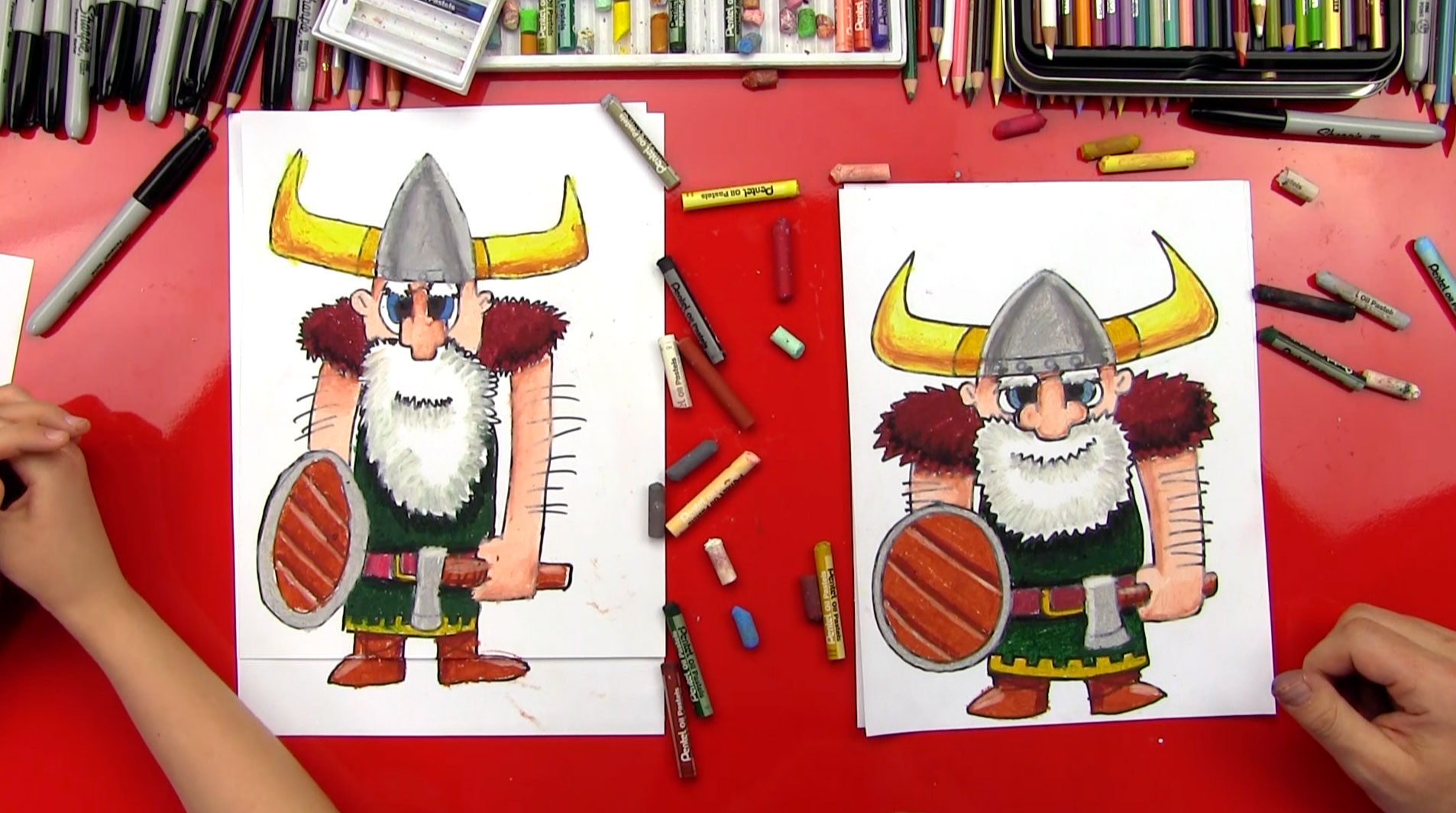 How To Draw A Viking Art For Kids Hub