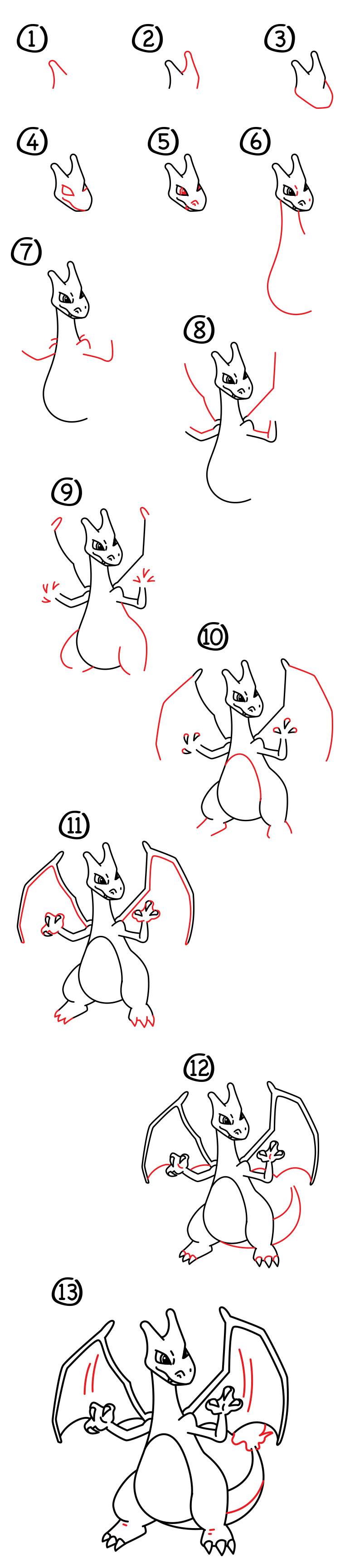 How To Draw Charizard Pokemon Art For Kids Hub