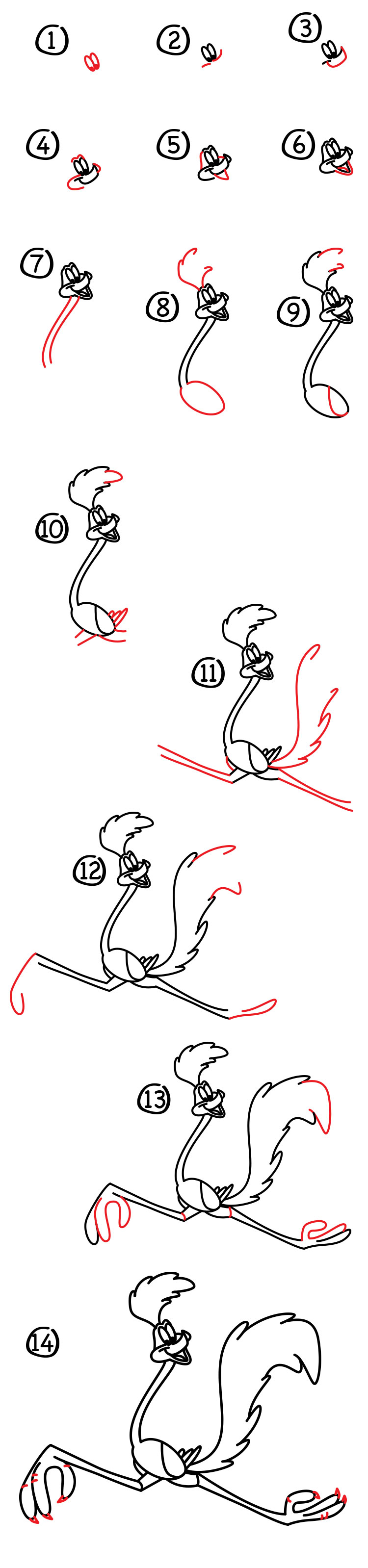 How To Draw The Road Runner