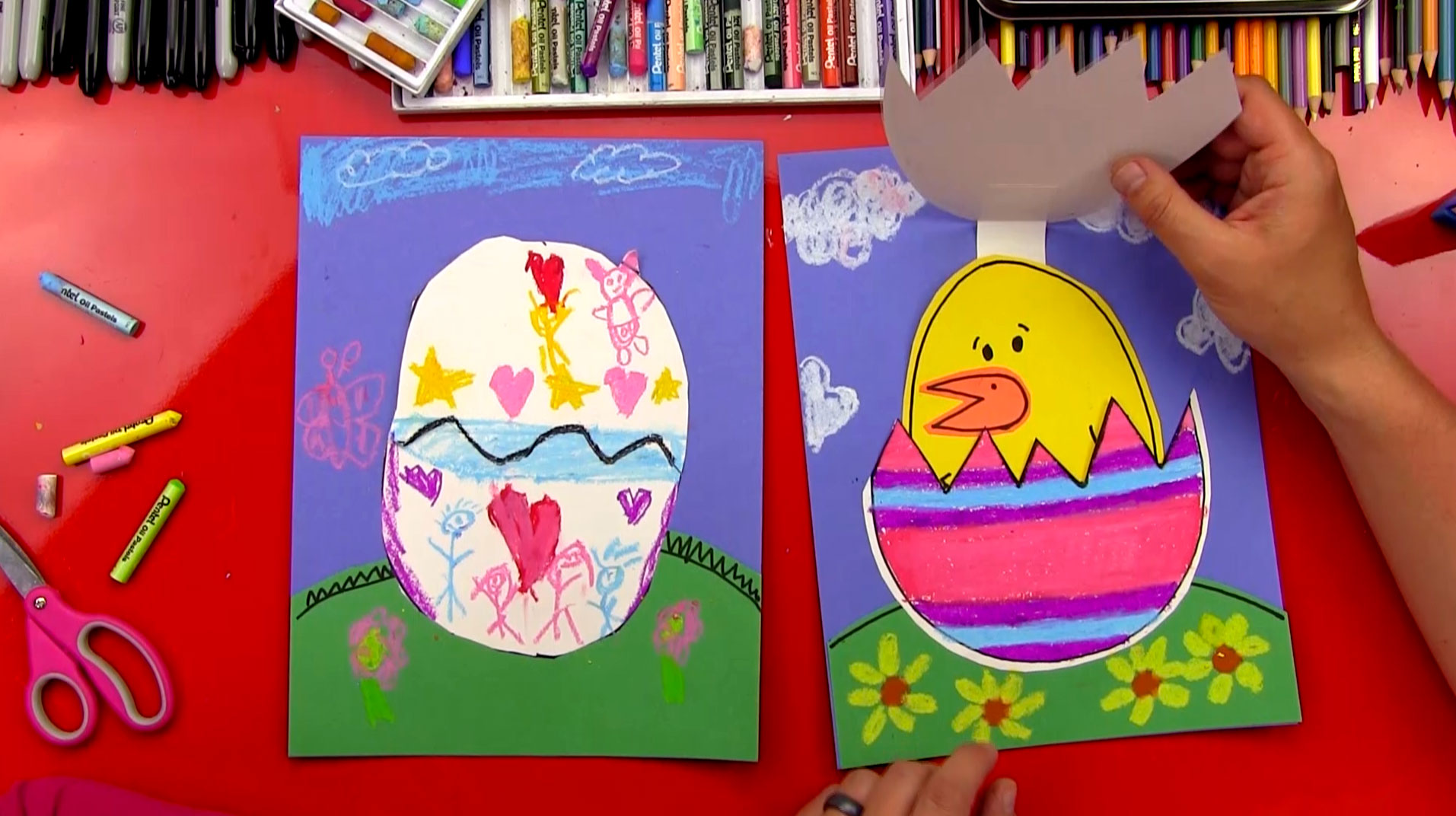 Easter Egg and Baby Chick Cutout - Art For Kids Hub