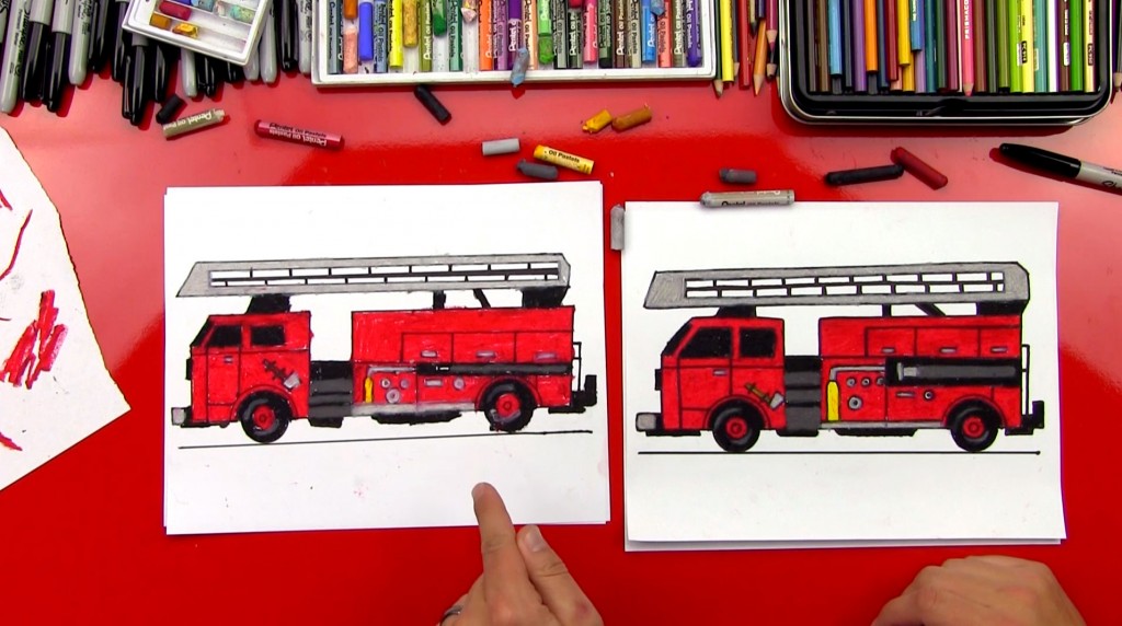 How To Draw A Fire Truck