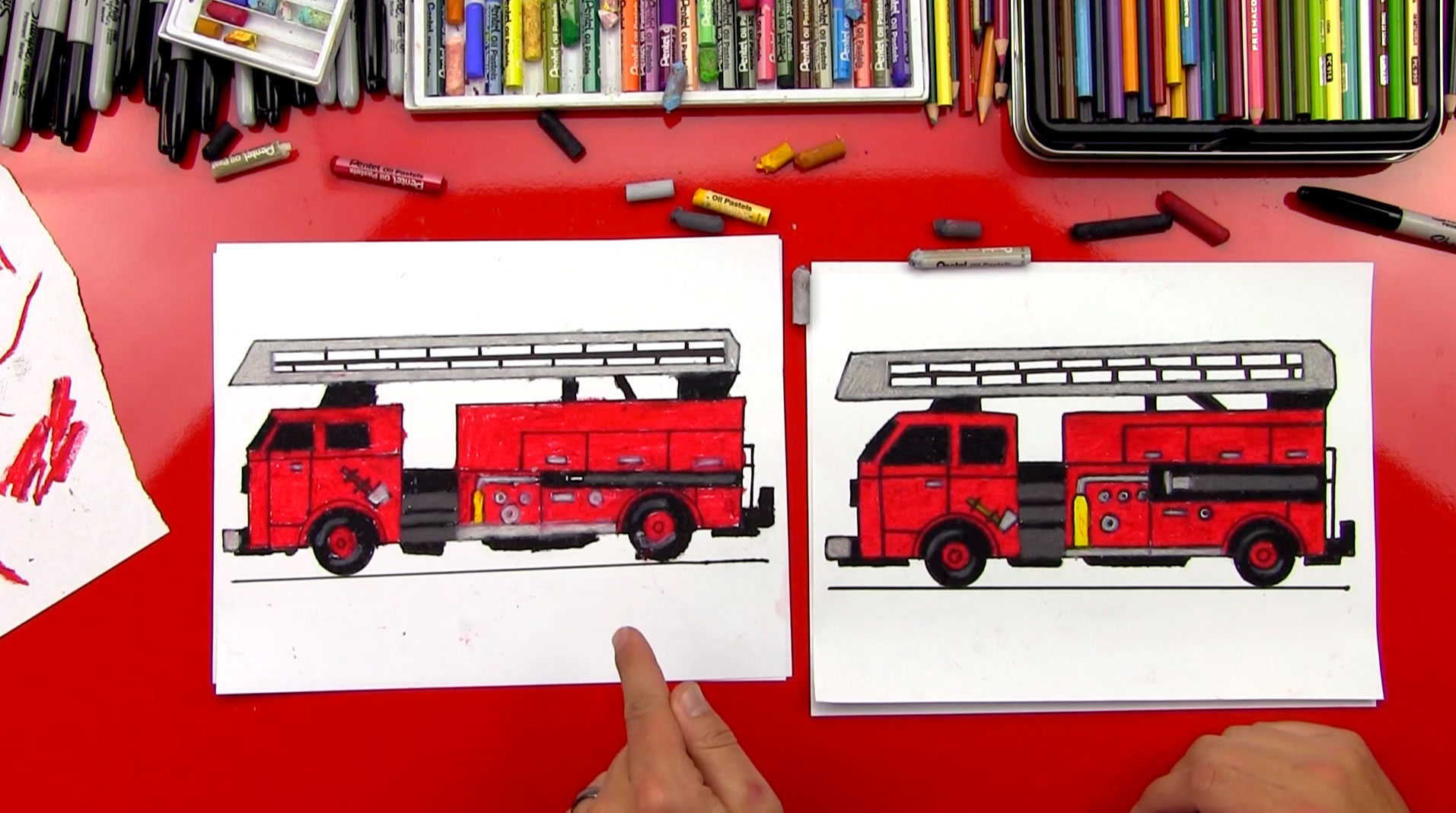 How To Draw A Fire Truck - Art For Kids Hub