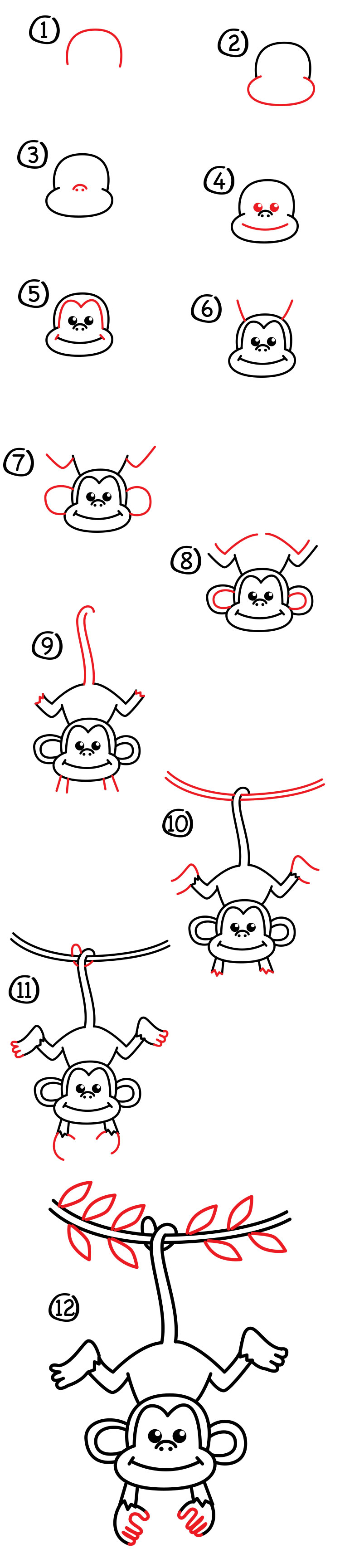 How To Draw A Monkey - Art For Kids Hub