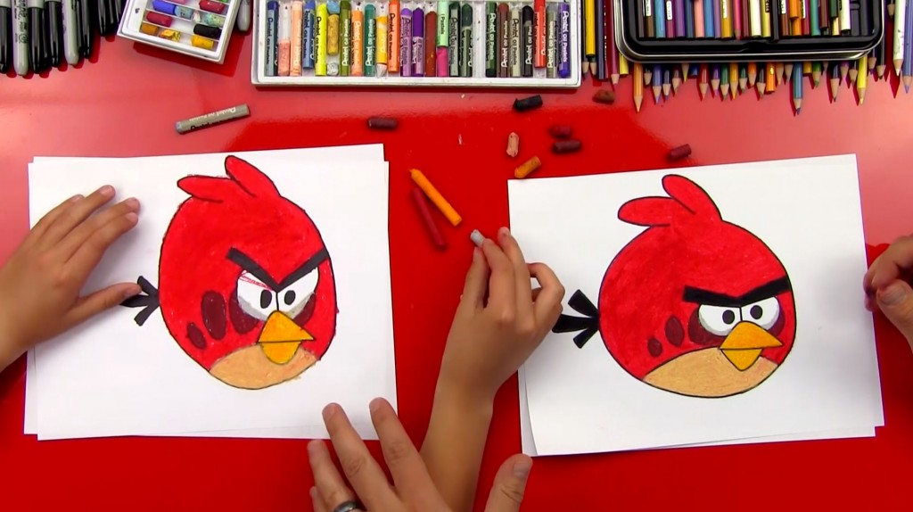 How To Draw Red From Angry Birds