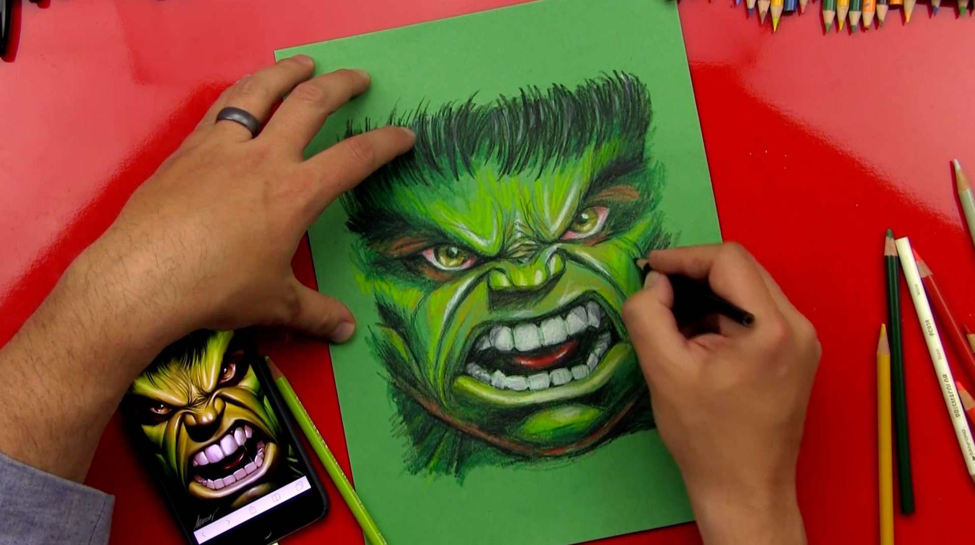 The Hulk Speed Drawing - Art For Kids Hub.