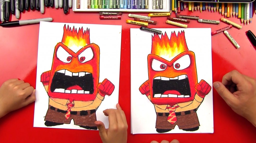 How To Draw Anger From Inside Out