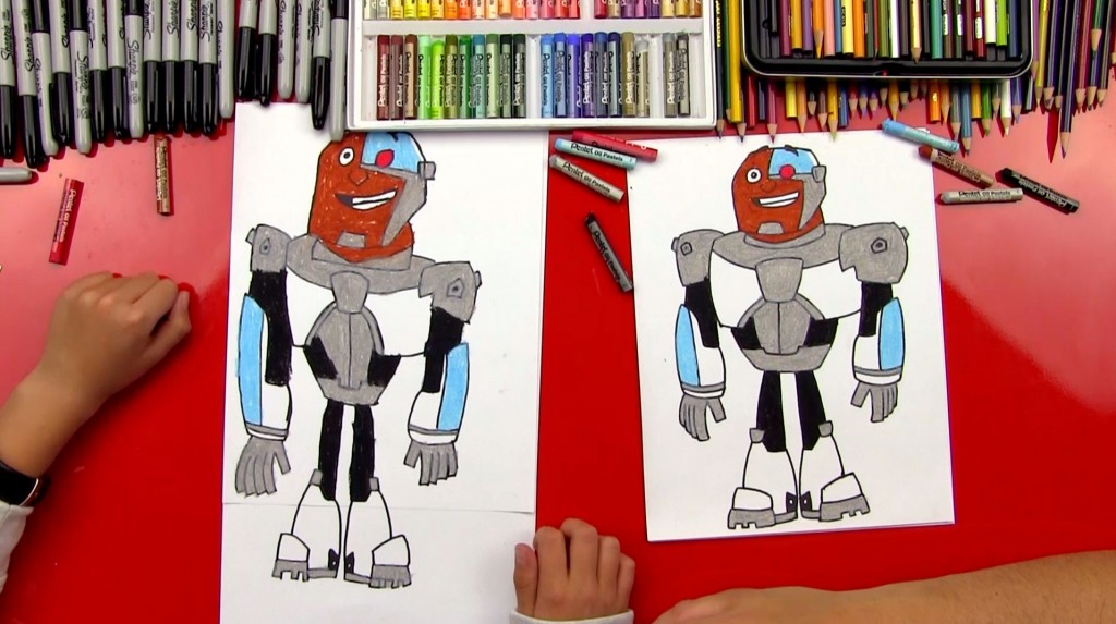 How To Draw Cyborg From Teen Titans Go!