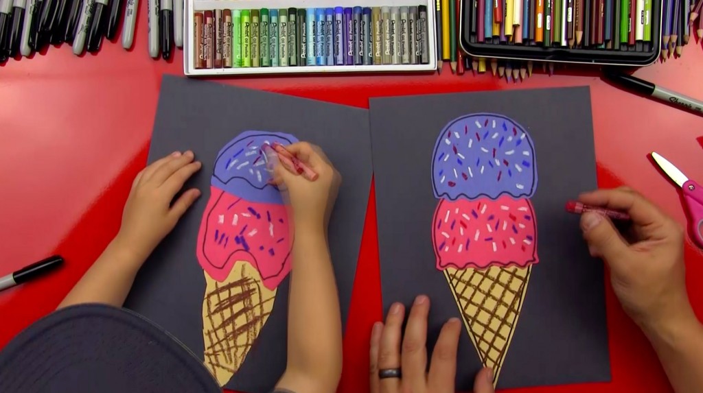 How To Draw An Ice Cream Cone