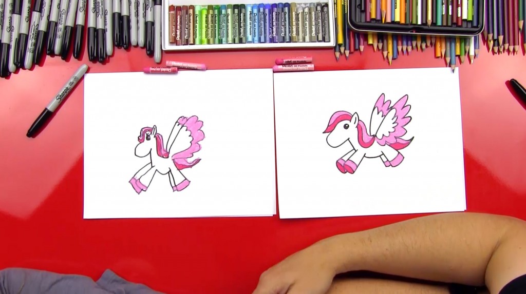 How To Draw A Cartoon Pegasus