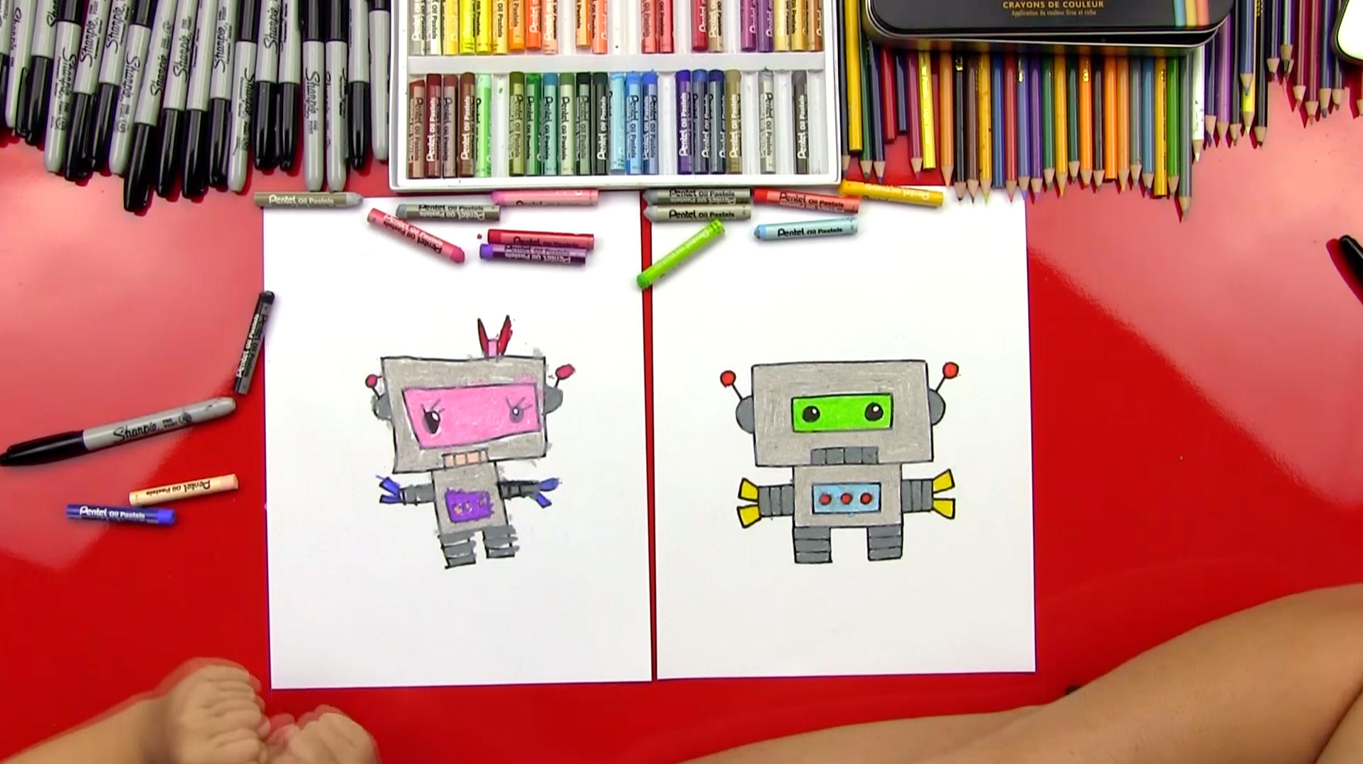 How To Draw A Cartoon Robot - Art For Kids Hub -