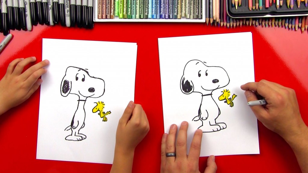 How To Draw Snoopy And Woodstock