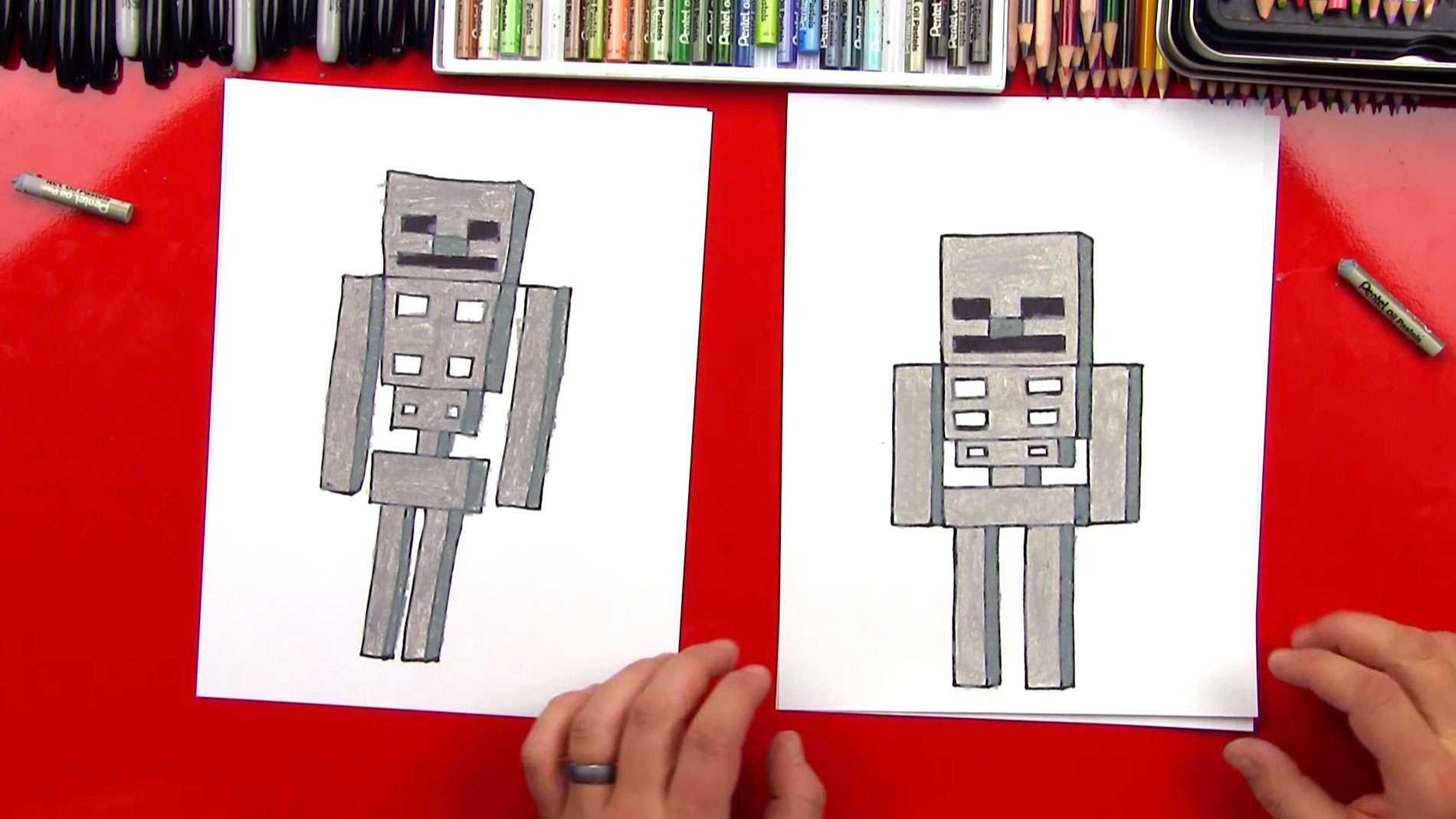How To Draw A Minecraft Skeleton Art For Kids Hub