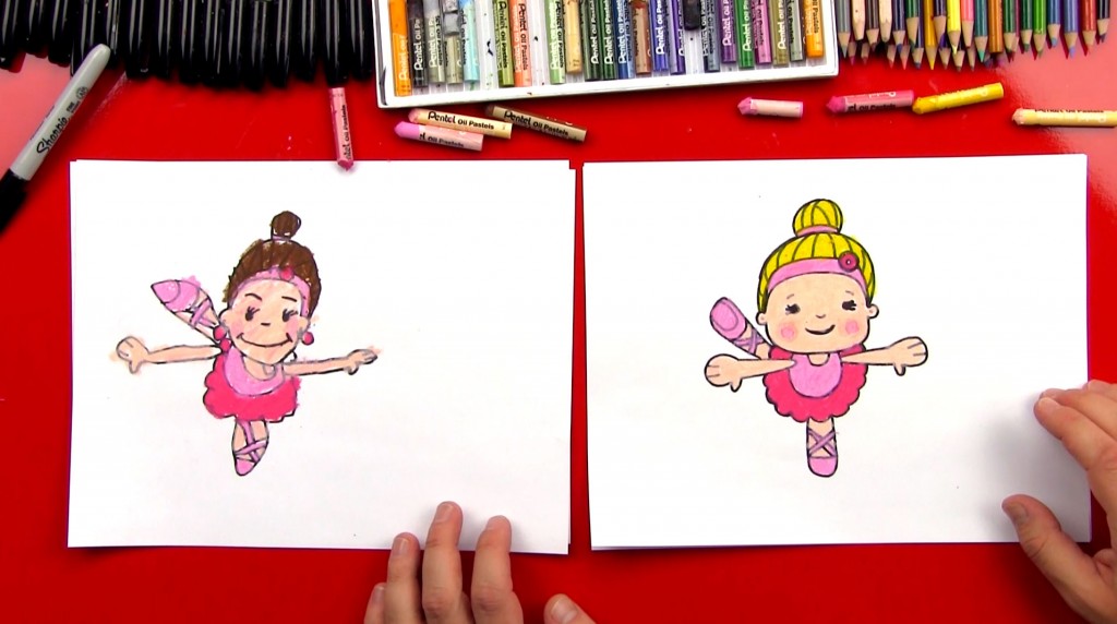 How To Draw A Cartoon Ballerina