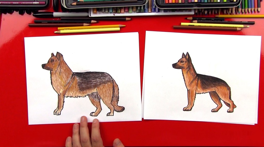 How To Draw A German Shepherd