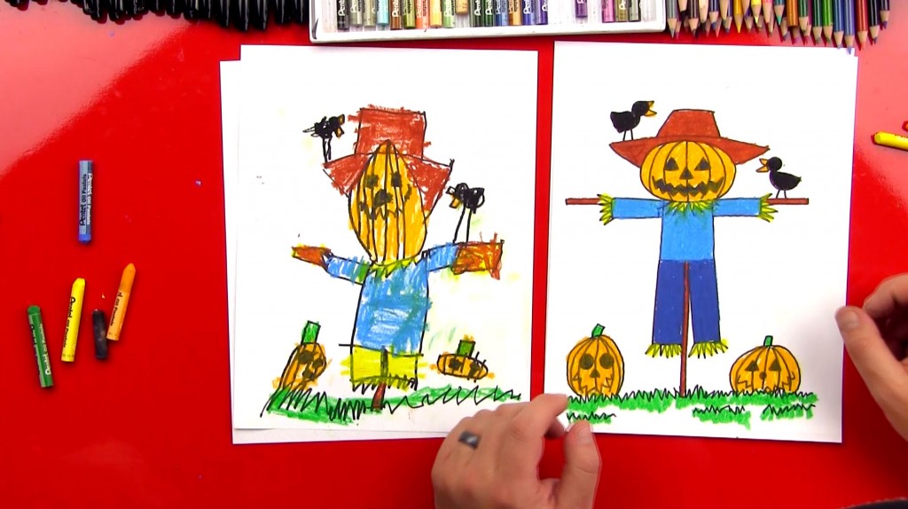 How To Draw A Scarecrow