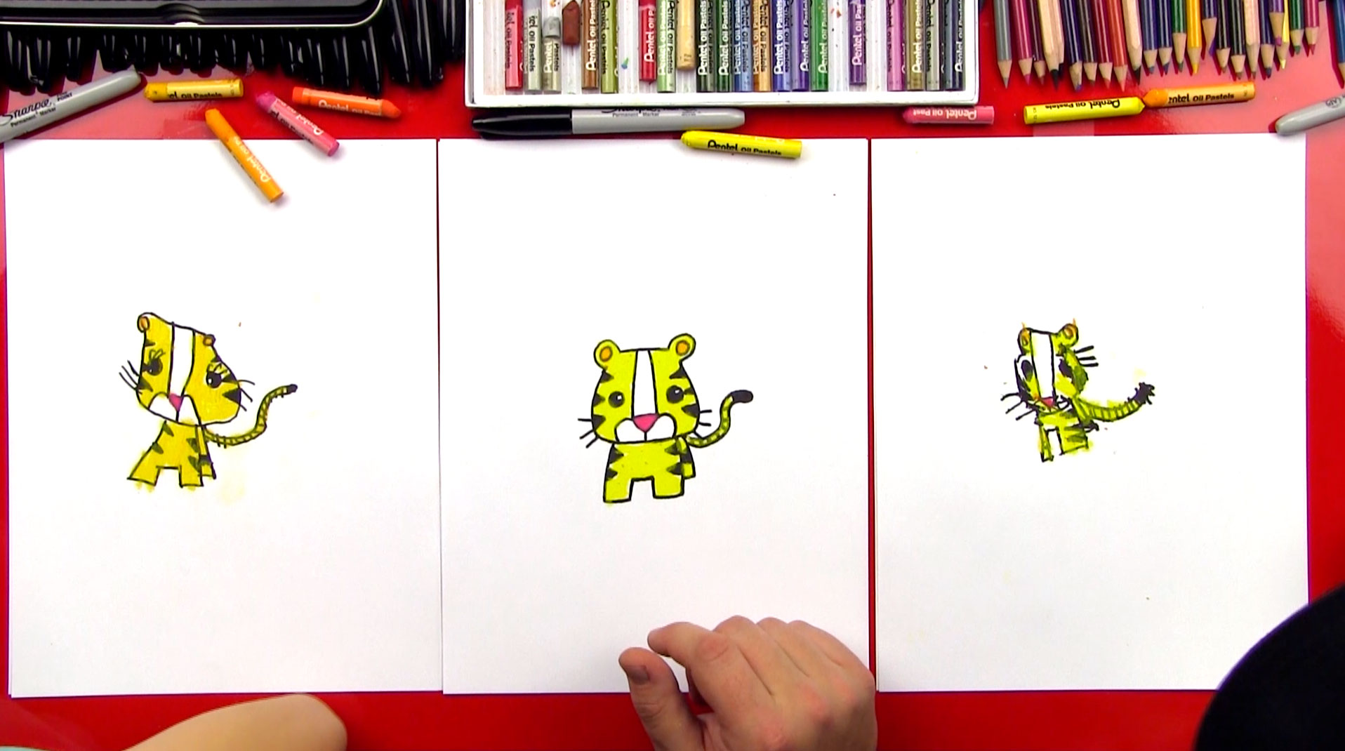 How To Draw A Cartoon Tiger - Art For Kids Hub -