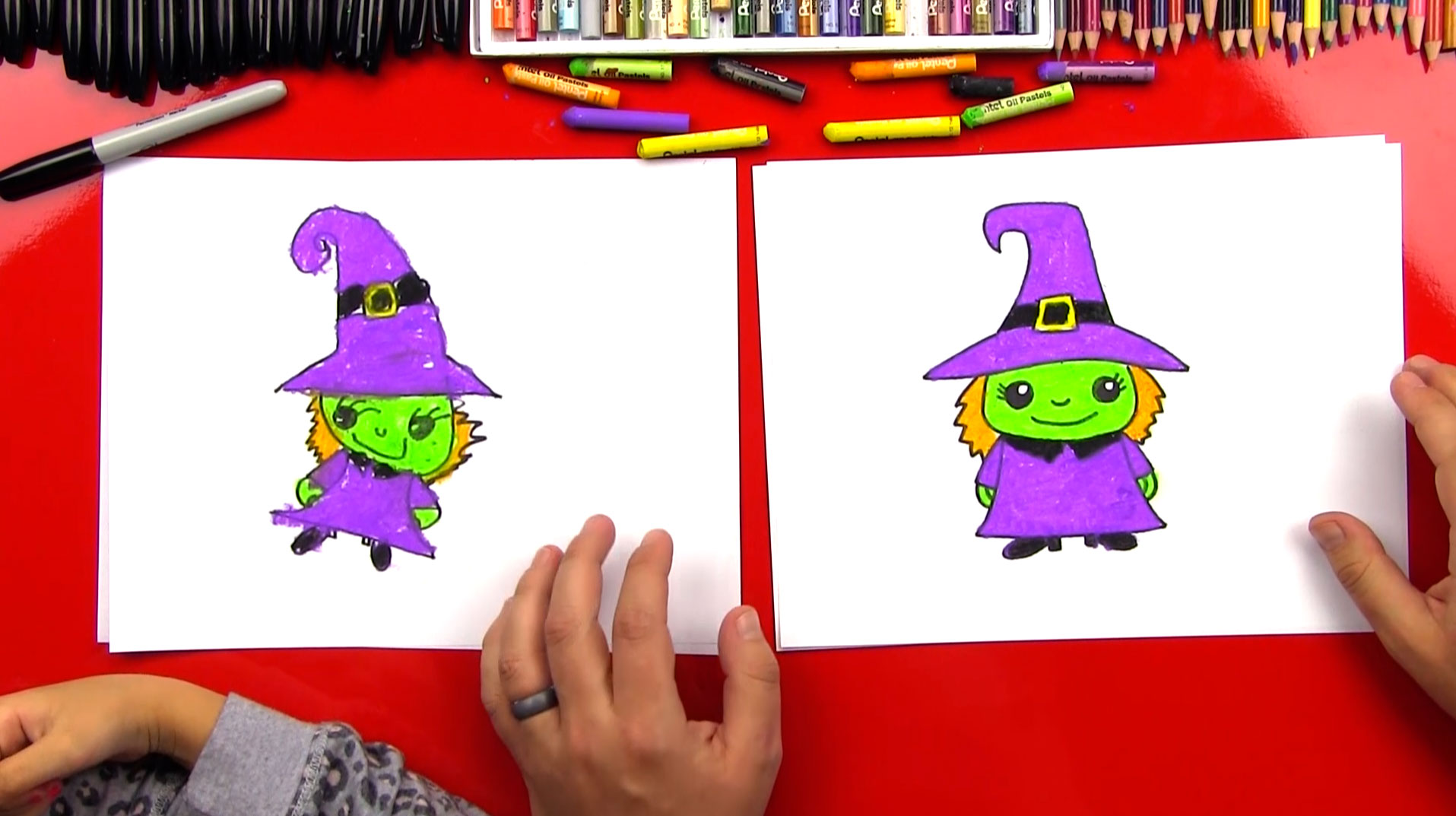 How To Draw A Cartoon Witch - Art For Kids Hub -