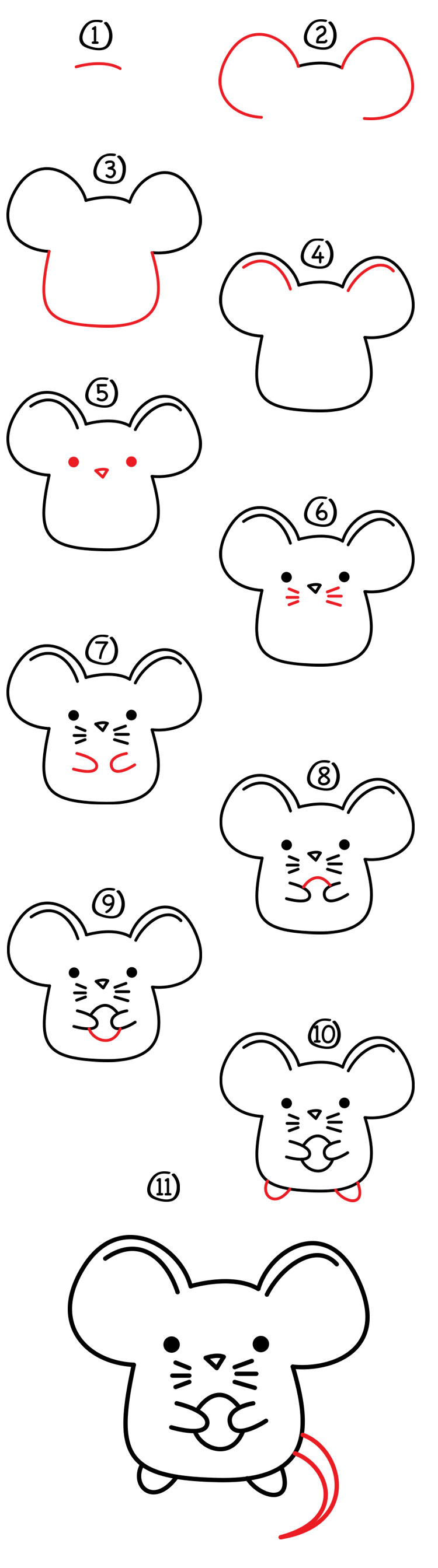 How To Draw A Cartoon Mouse - Art For Kids Hub -