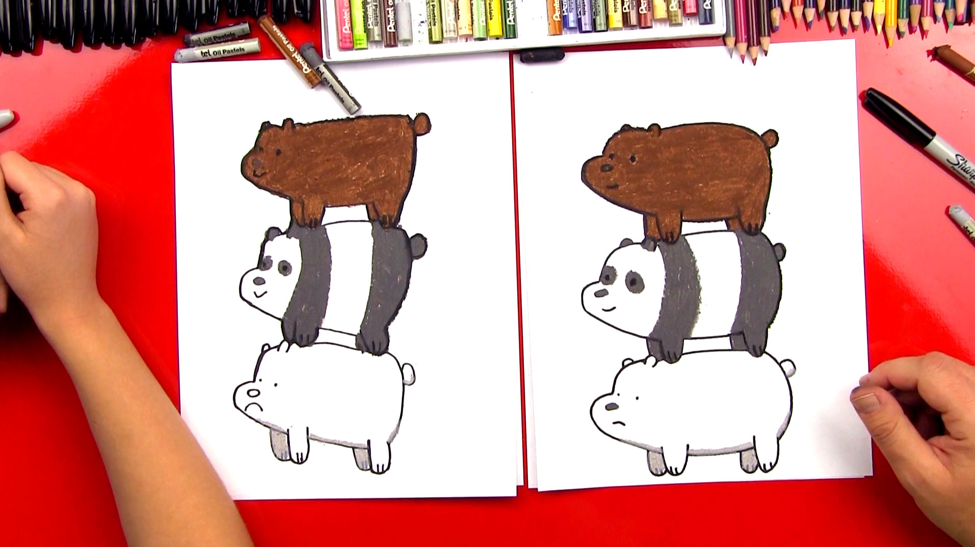 How To Draw We Bare Bears Bearstack Art For Kids Hub