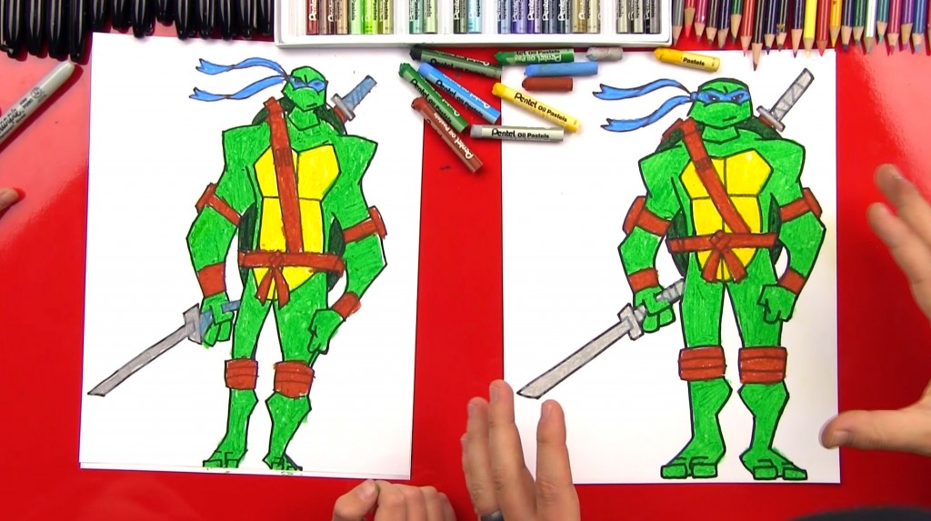 How To Draw Leonardo Teenage Mutant Ninja Turtle (Advanced)