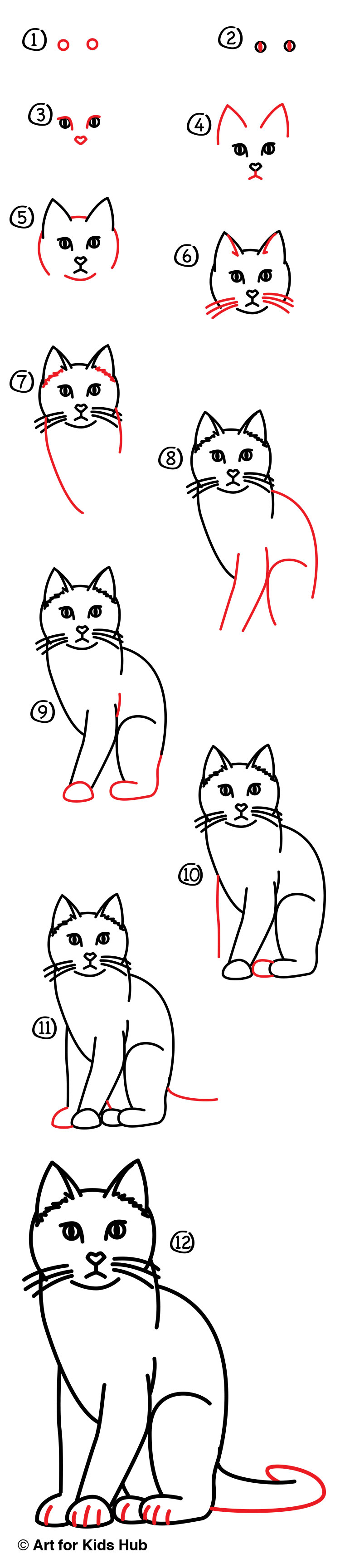 How To Draw A Realistic Cat Art For Kids Hub