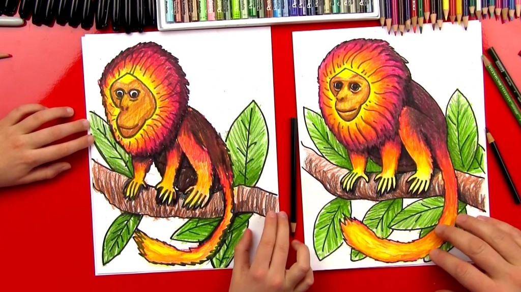 How To Draw A Golden Lion Monkey