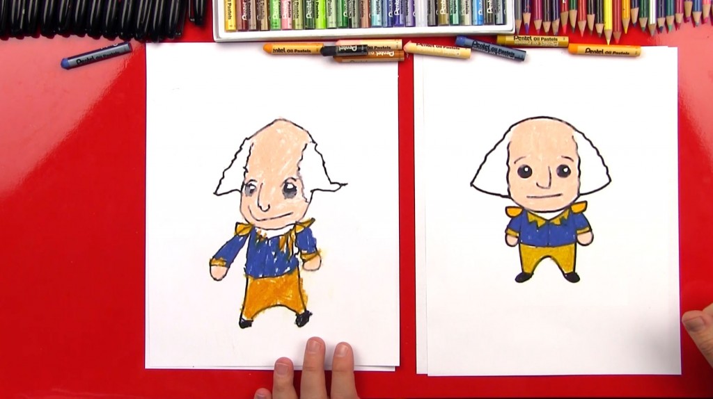 How To Draw A Cartoon George Washington