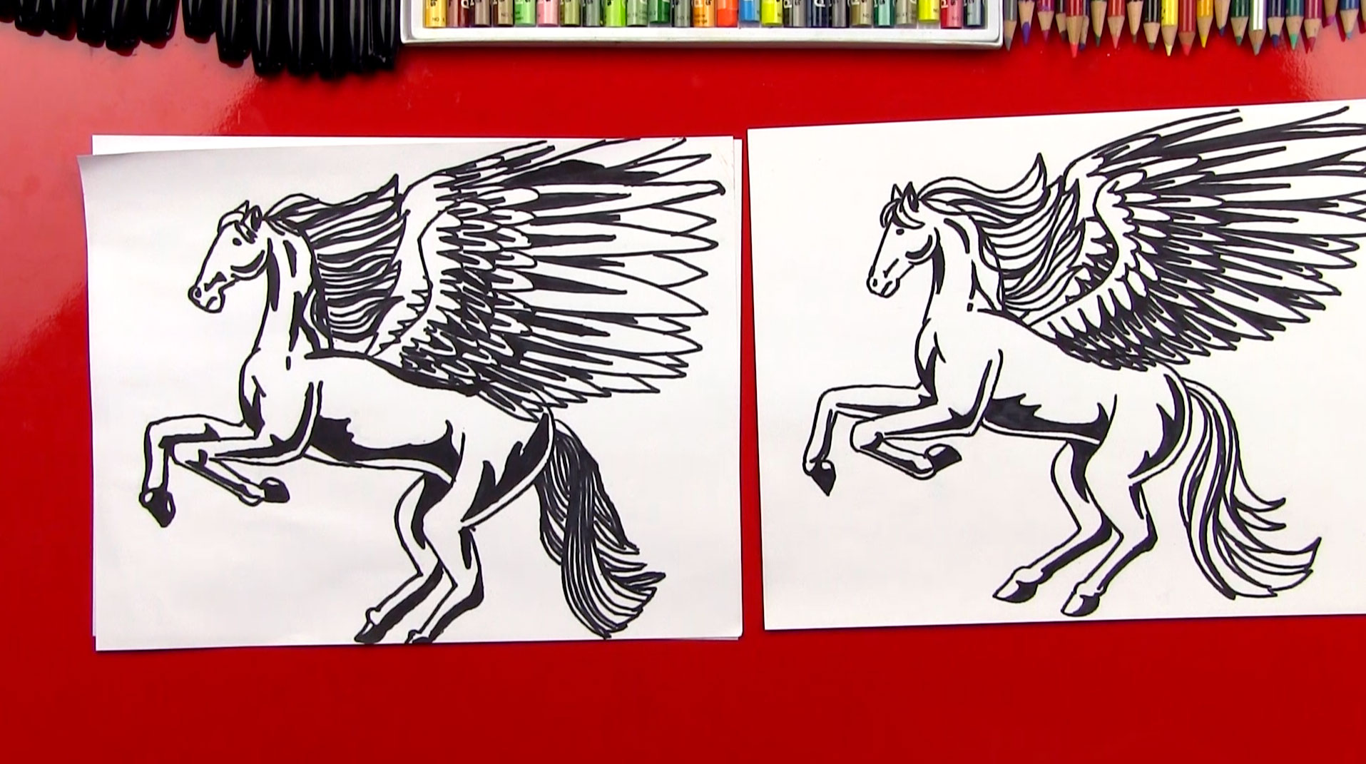 how to draw a pegasus feature