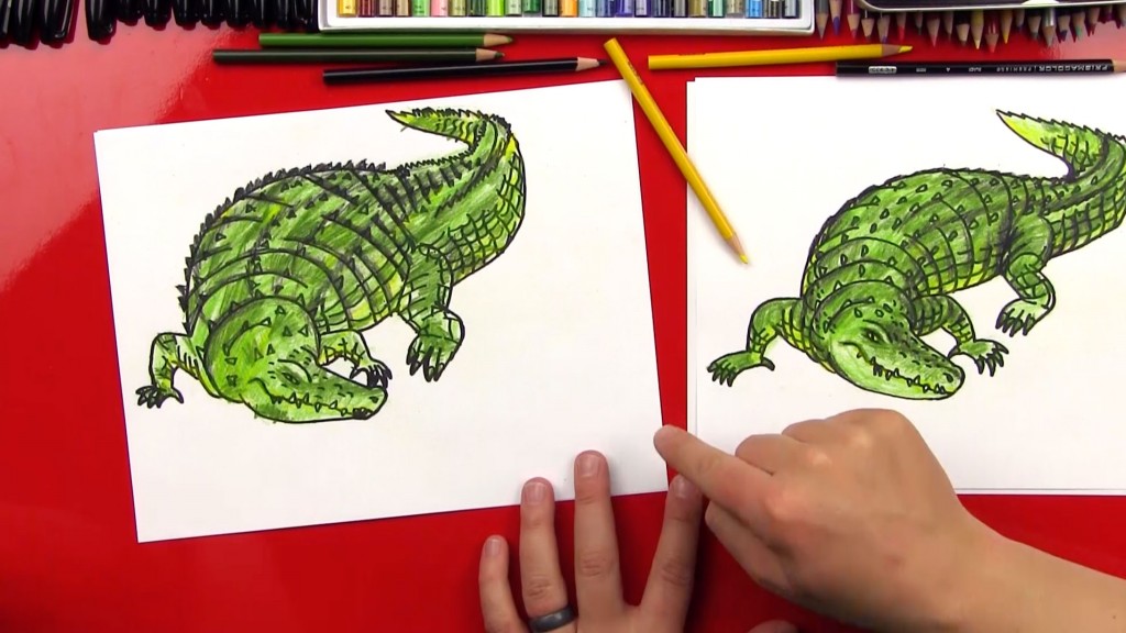 How To Draw A Realistic Crocodile