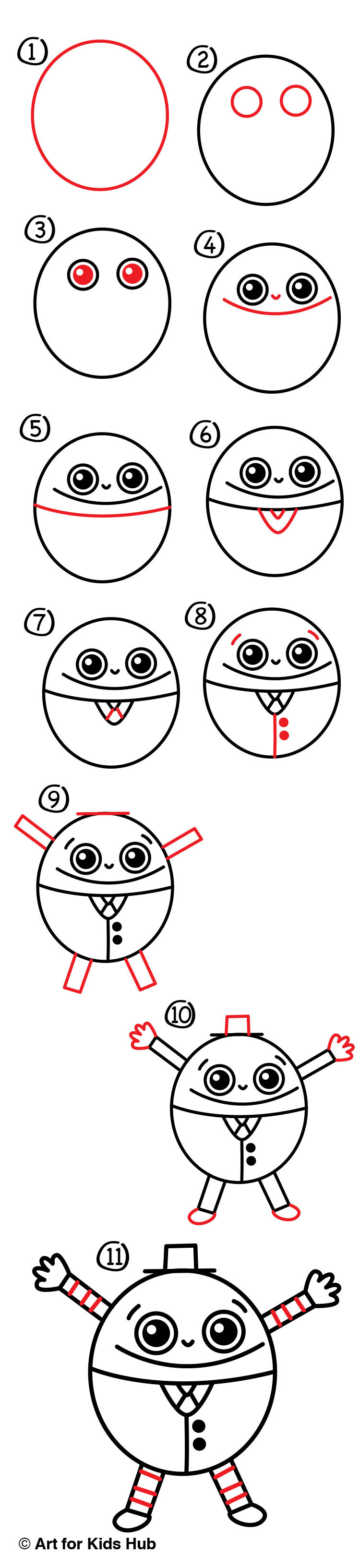 How To Draw Humpty Dumpty - Art For Kids Hub