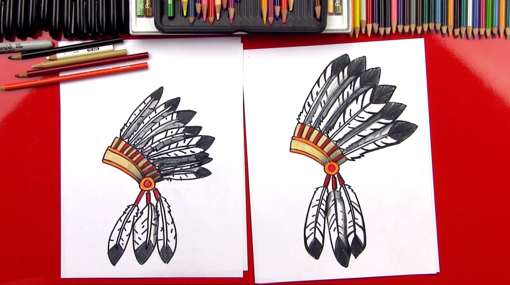 How To Draw A Native American Headdress