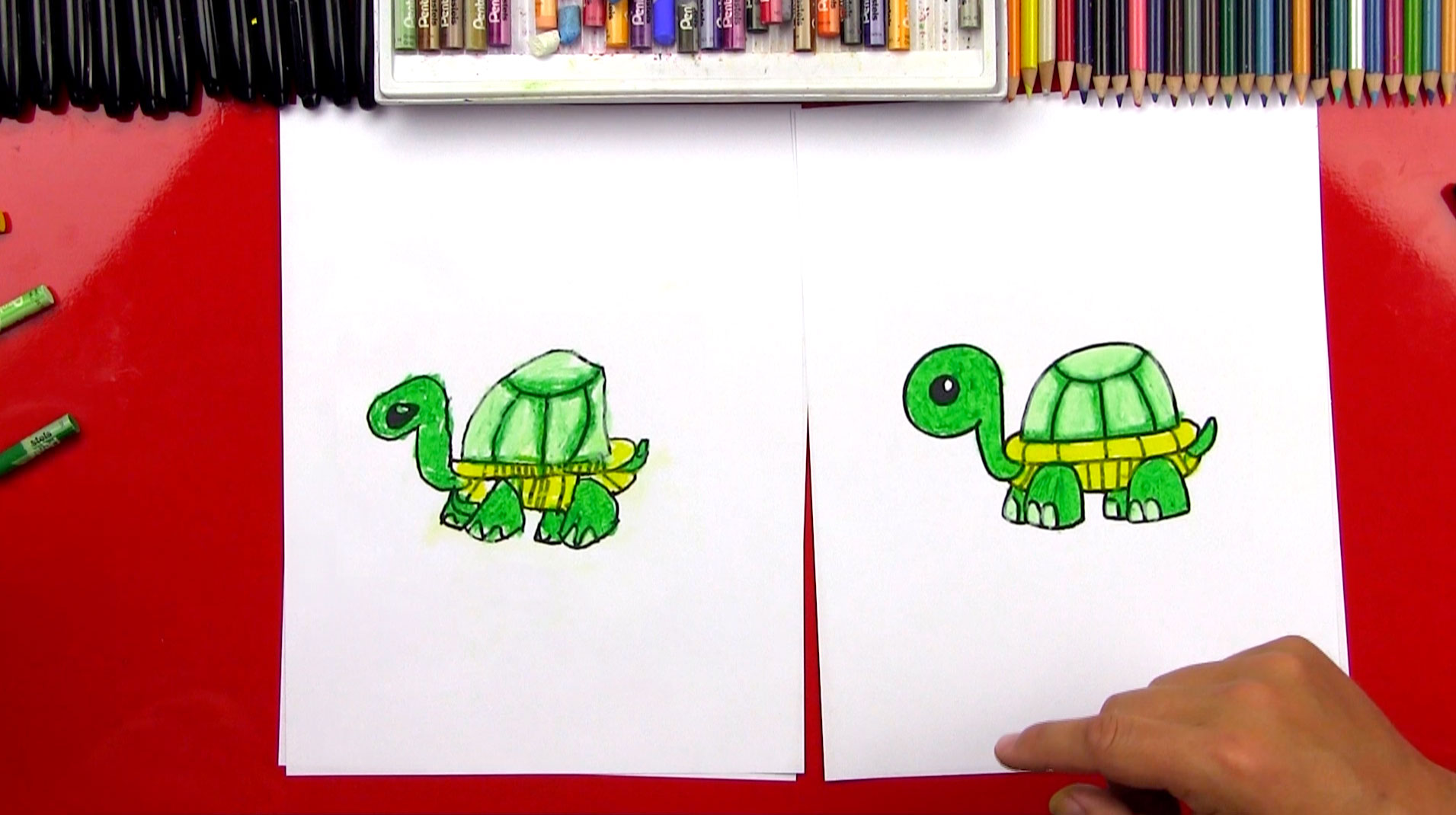 How To Draw A Cartoon Turtle - Art For Kids Hub -