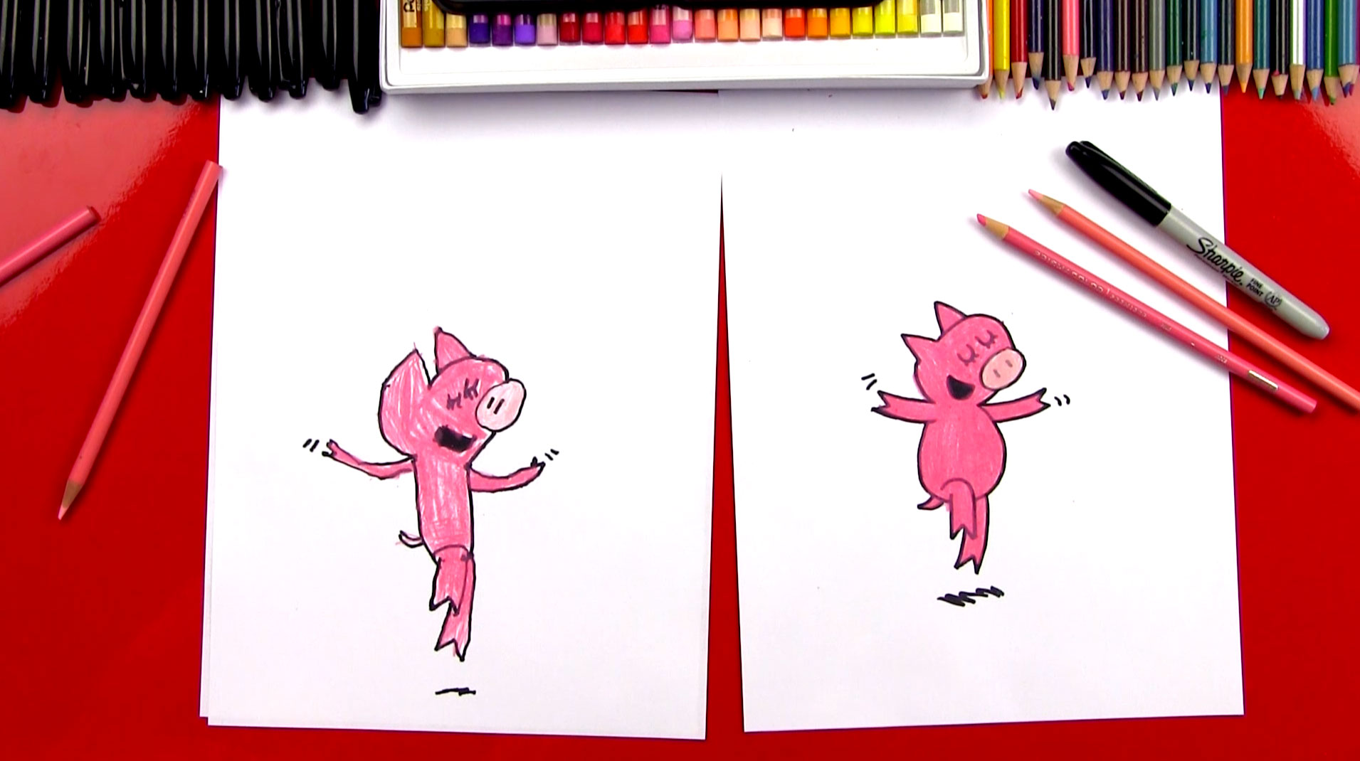 How To Draw Piggie - Art For Kids Hub