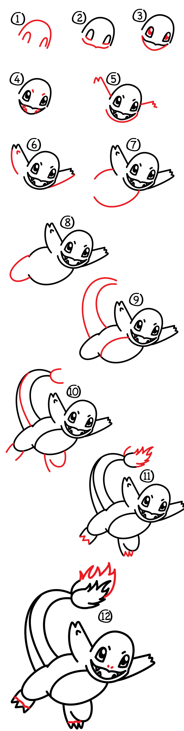 How To Draw Charmander Pokemon - Art For Kids Hub
