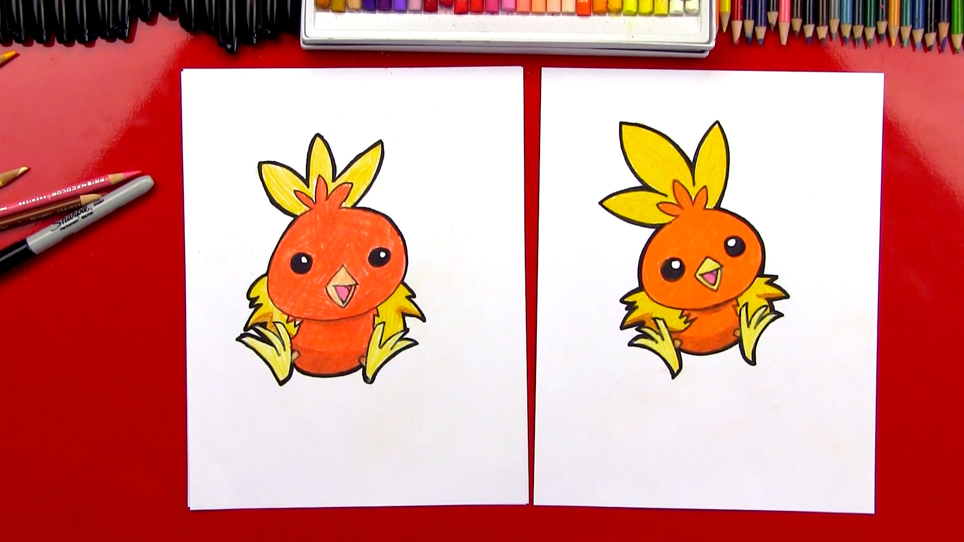 How To Draw Torchic Pokemon Art For Kids Hub