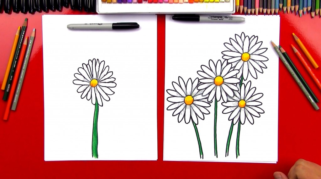 How To Draw A Daisy Flower
